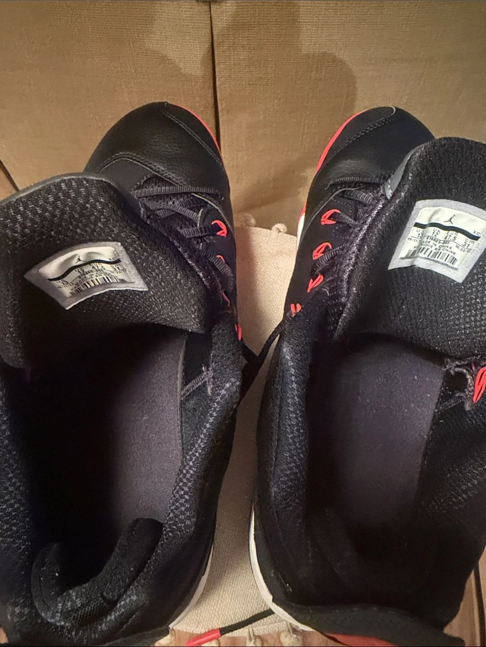 Jordan Men's Black and Red Basketball Sneakers
